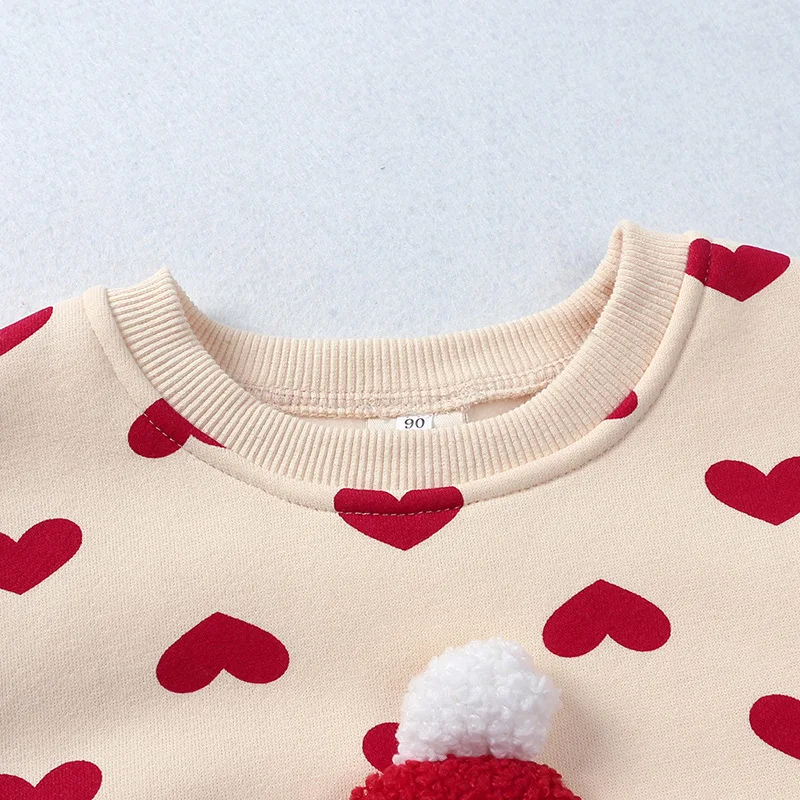 بدلة أطفال على الطراز الكوري الجديد لخريف وشتاء 2025 مع قبعة - قطعة واحدة للأطفال بطابع عيد الميلاد مع عباءة للتجشؤ #3