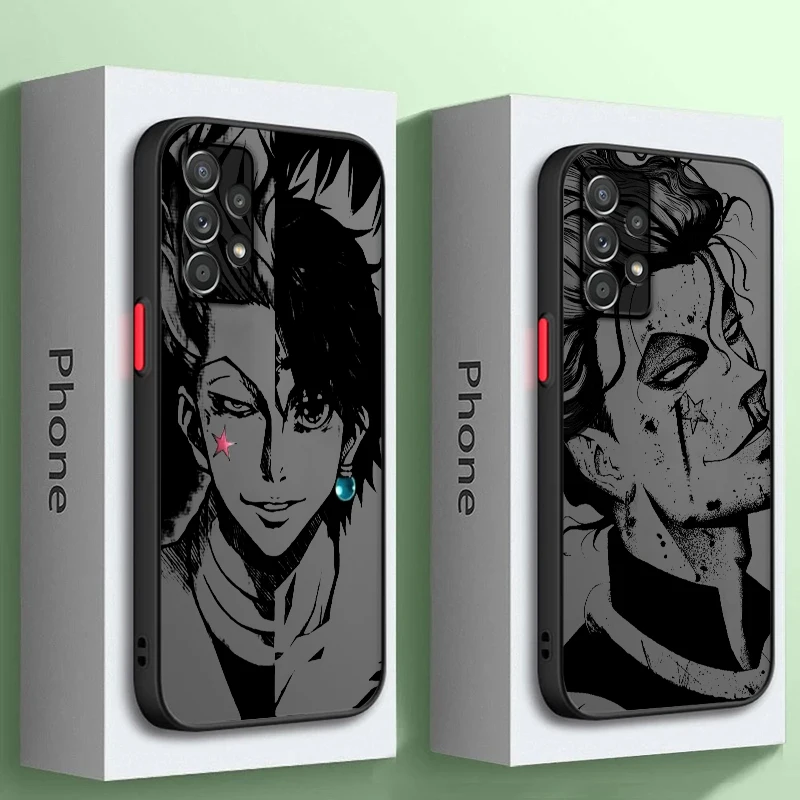 Anime Hisoka Hunter X Hunter Frosted Translucent For Samsung Galaxy S24 S23 S22 S21 S20 FE S10 S9 S8 Plus Ultra Pro 5G Soft