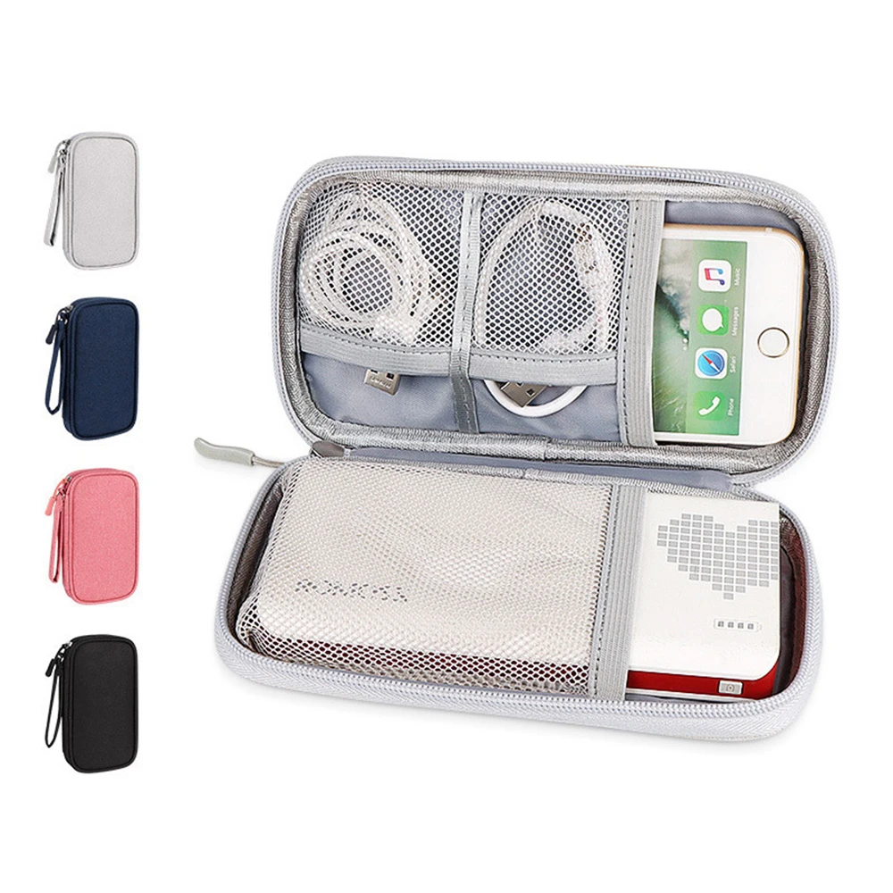 Cable Organizer Mobile Power Headphone Electronics Accessories Bag Cable Protector Case Cache Cover Sujeta Cables Storage Bag