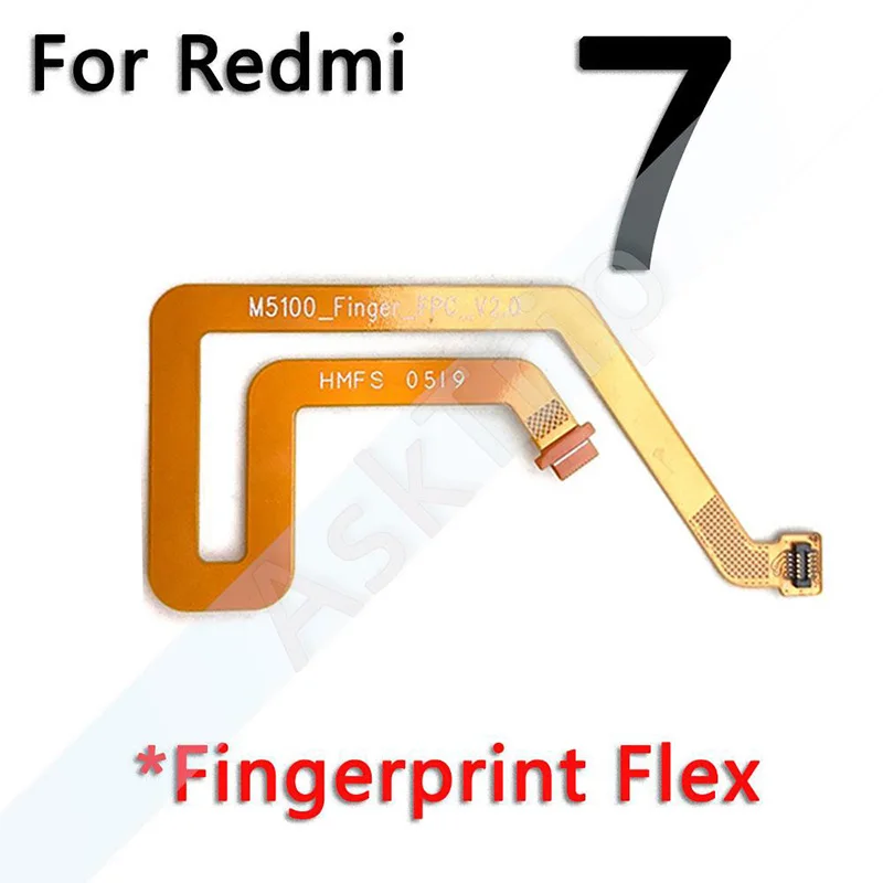 Aiinant Phone Back Button Finger Scanner Fingerprint Sensor Flex Cable For Xiaomi Redmi Note 7 Plus Prime Pro Repair Parts