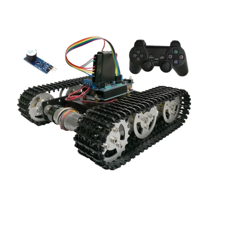 Development of a remote-controlled robot intelligent car kit with a handle, robot car track chassis