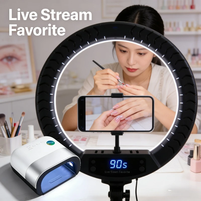 UV LED draadloze manicurelamp, UV-lamp voor gelnagel 4, slimme timer en sensor, thuissalon-manicures met instellingen