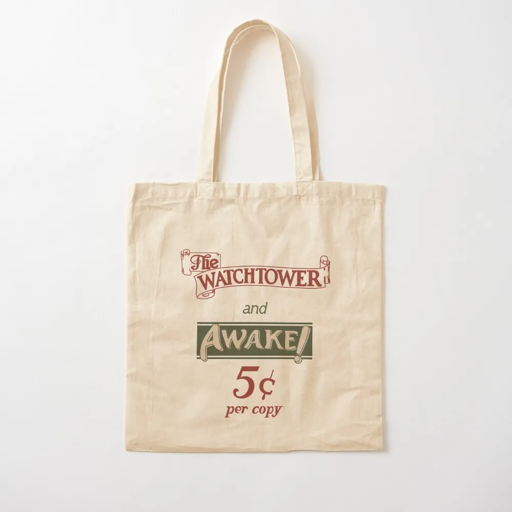 

Watchtower and Awake Design Tote Bag, женская холщовая сумка, эко-сумка, складная холщовая сумка