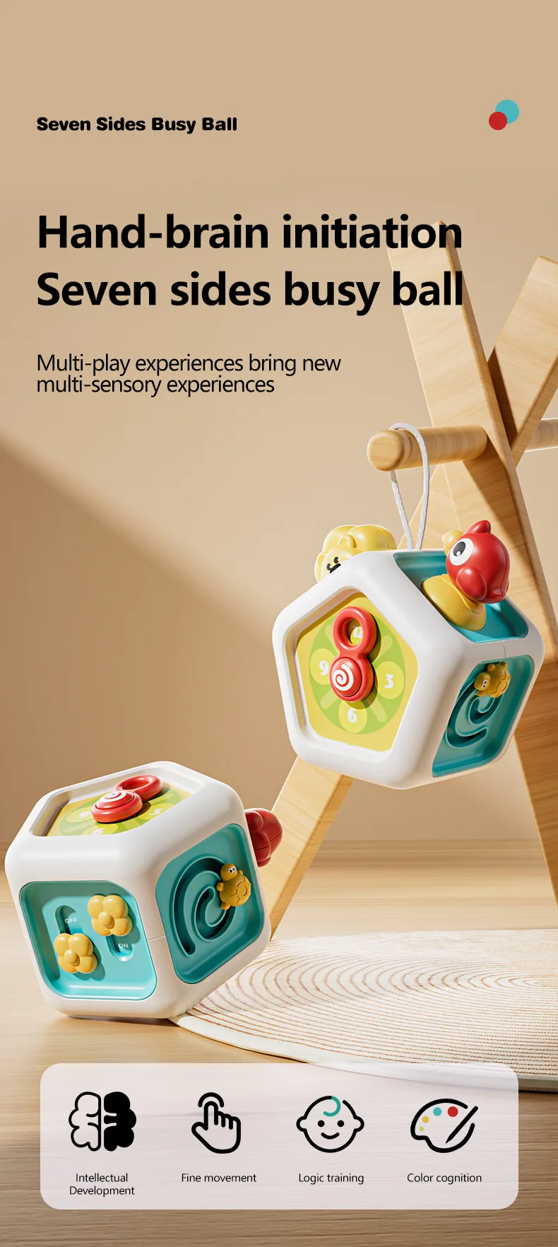 Baby Montessori Beschäftigt Bord Sensorischen Beschäftigt Bord Baby Praxis Fähigkeiten Aktivität Cube Frühe Pädagogische Reise Spielzeug Für Kleinkinder 1-3 – Detail 23