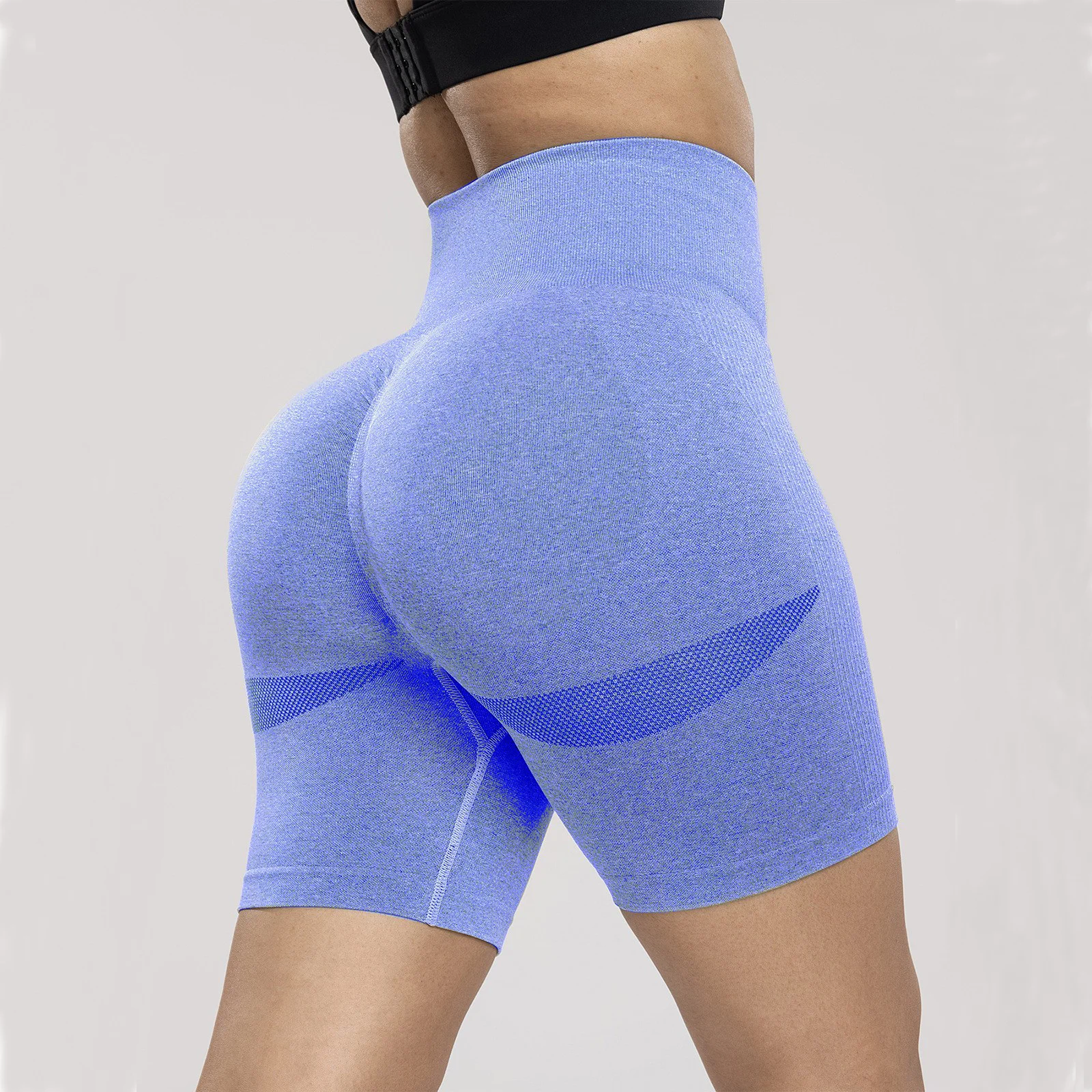 Seamless Sports Women Shorts Muliticolor Yoga Shorts Stretchy High Waist Running Cycling Leggings Hip Liftting Solid Gym Shorts - Image 4
