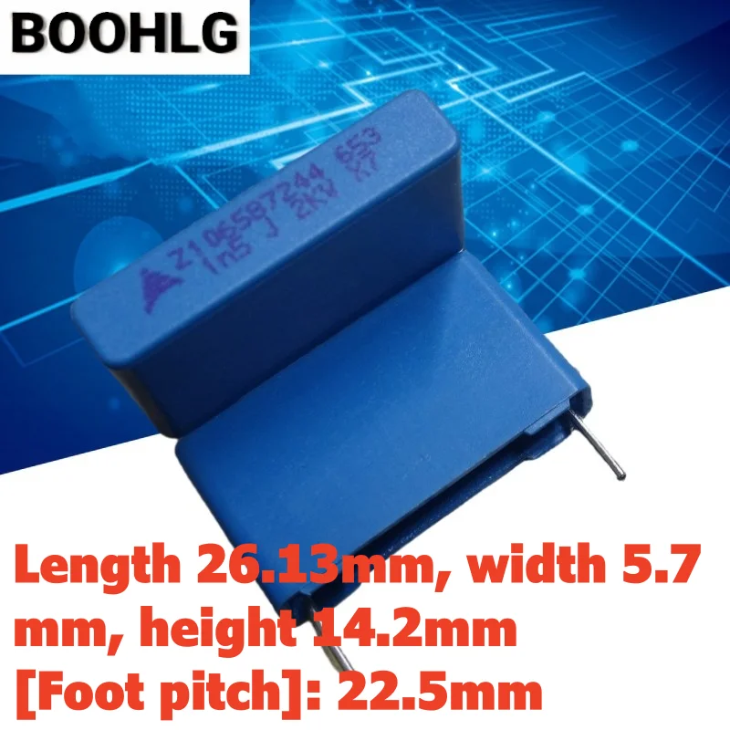 10PCS 0.0015uf 2000v 1.5nf 1n5 1500pf 152 Film Capacitor 22MM