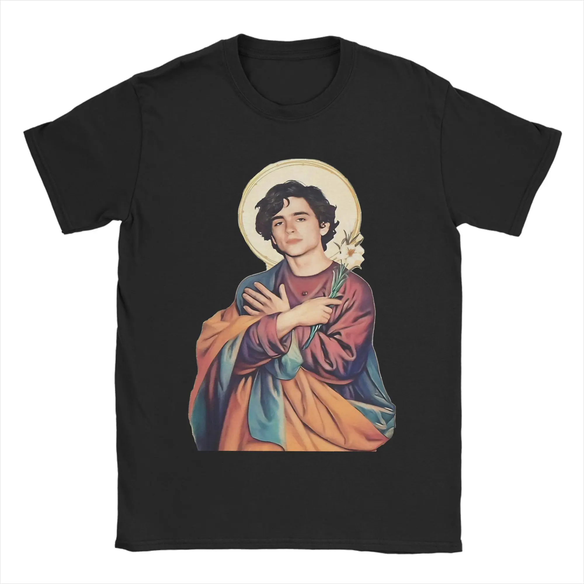 Timothee chalamets T-Shirt Summer  Trending T-Shirts Men's Cotton O-Neck Oversize Clothes Short-Sleeve Y2K Funny Tops