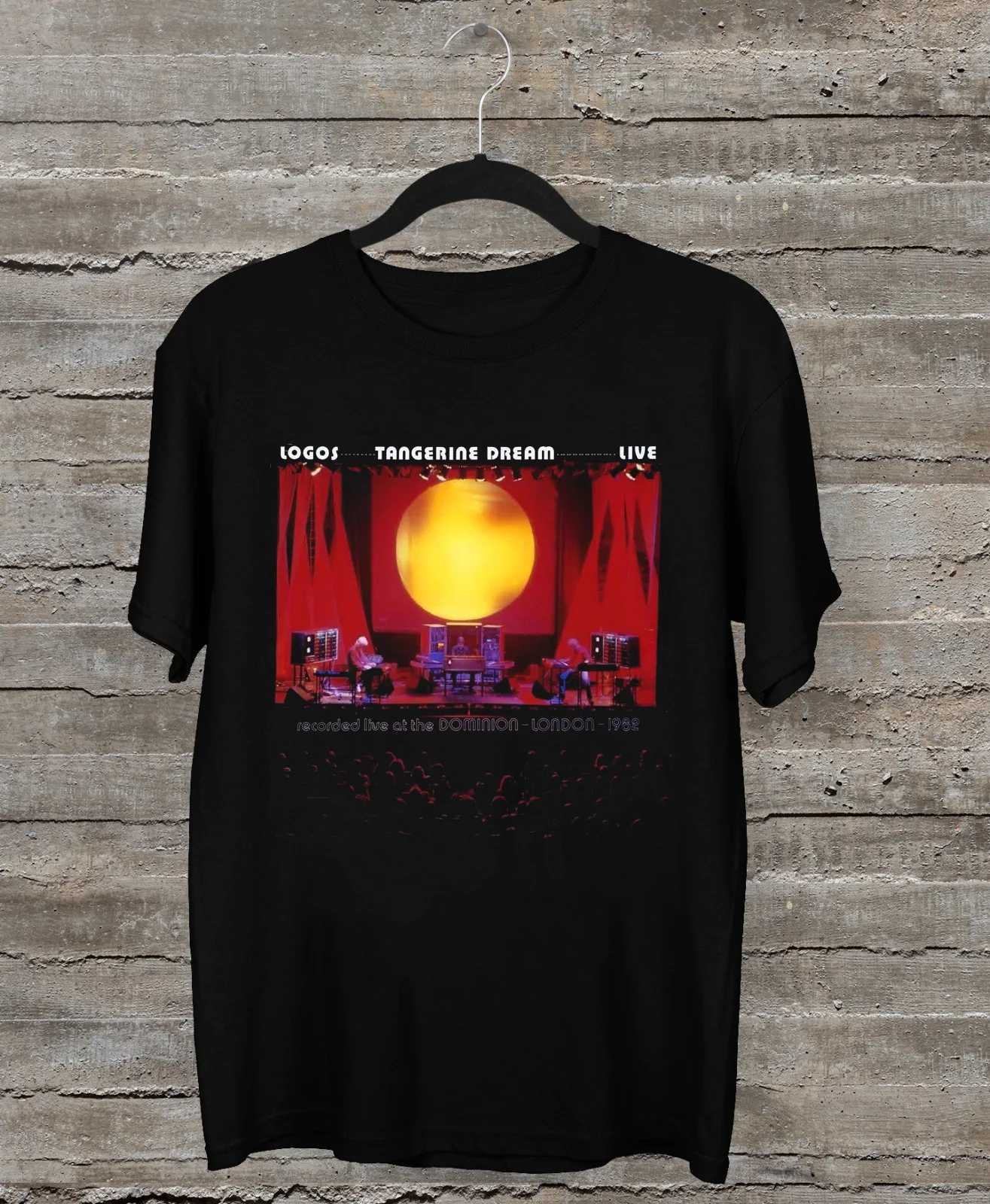 NEW Tangerine Dream – Logos Live Black All Size Unisex Shirt