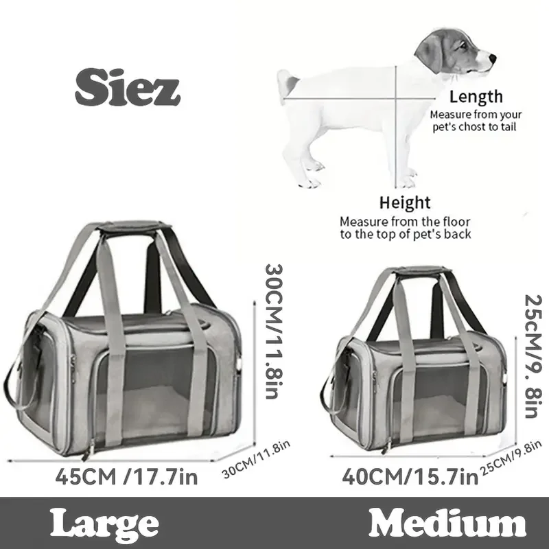 Pet Carrier Bag Side Ventilated Backpack Cat Pet Carriers Dog Travel Bag Airline Approved Transport for Small Dogs Cats Outgoing