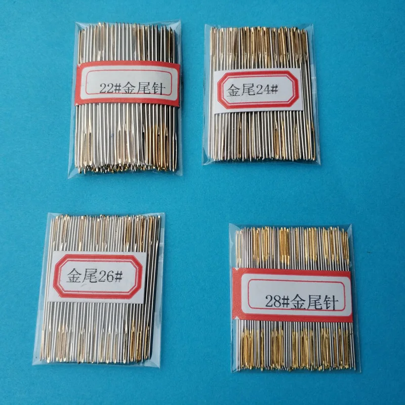 #22 #24 #26 #28 Stainless Steel Cross Stitch Sewing Embroidery Needles Blunt End Not Very Sharp Tip Long Eye Needle  JJ0128