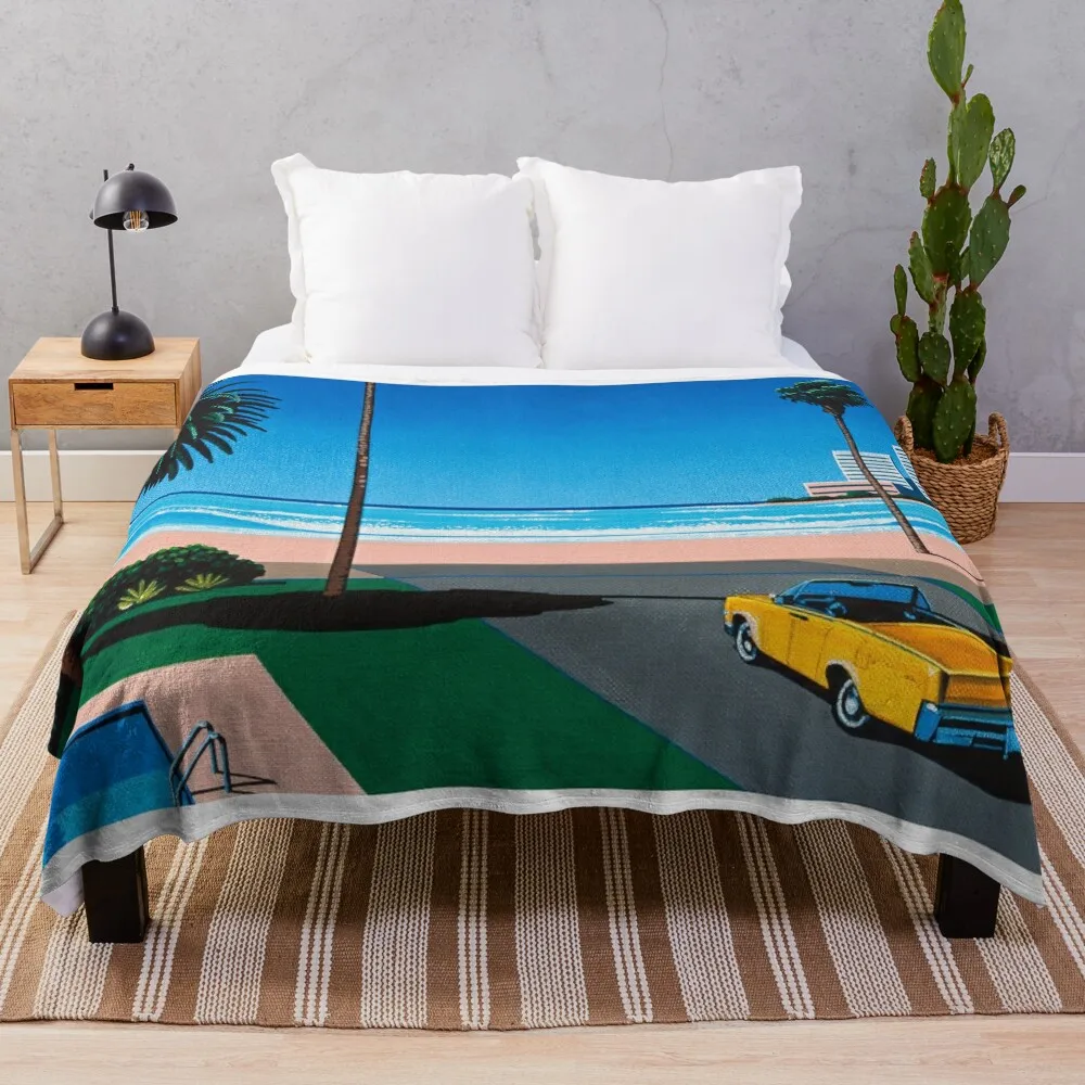 hiroshi nagai Throw Blanket Bed Fashionable halloween Blankets