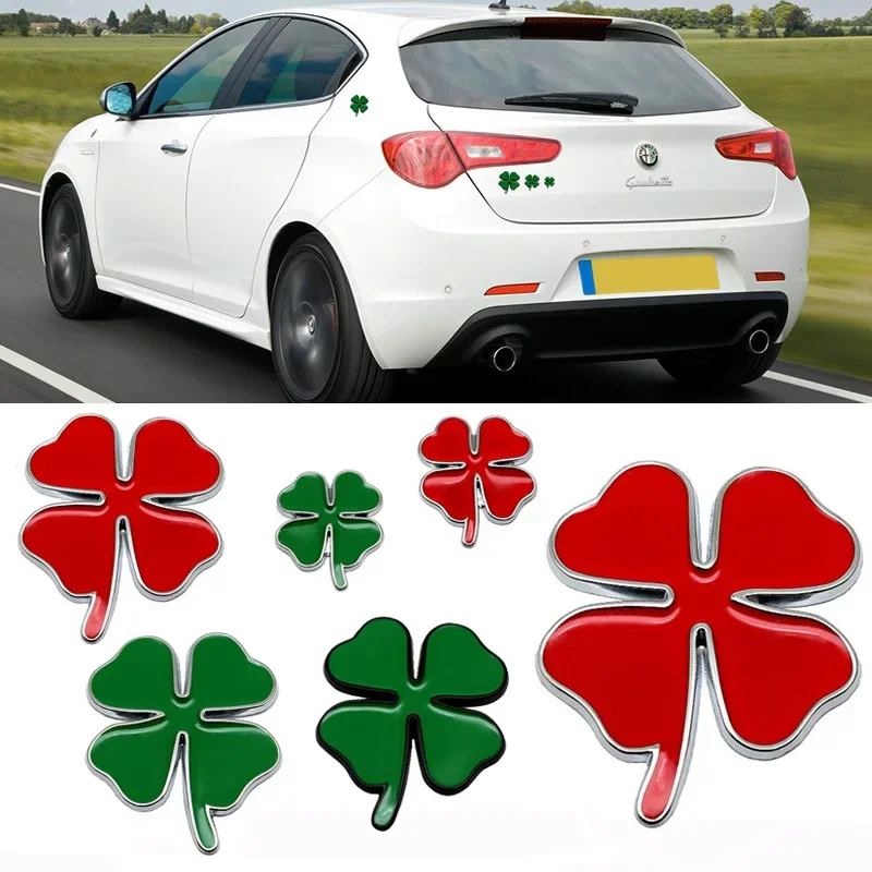 Pegatina con emblema trasero de coche para Alfa Romeo Mto Clover Giulietta GT 159 147 156 166 Stelvio Brera, accesorios de decoración de insignia para automóvil