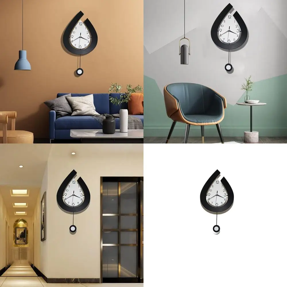 

Decorative Wall Clocks for Living Room Decor, Large Modern Wall Clocks with Pendulum Battery Operated for Bedroom Office Kitchen