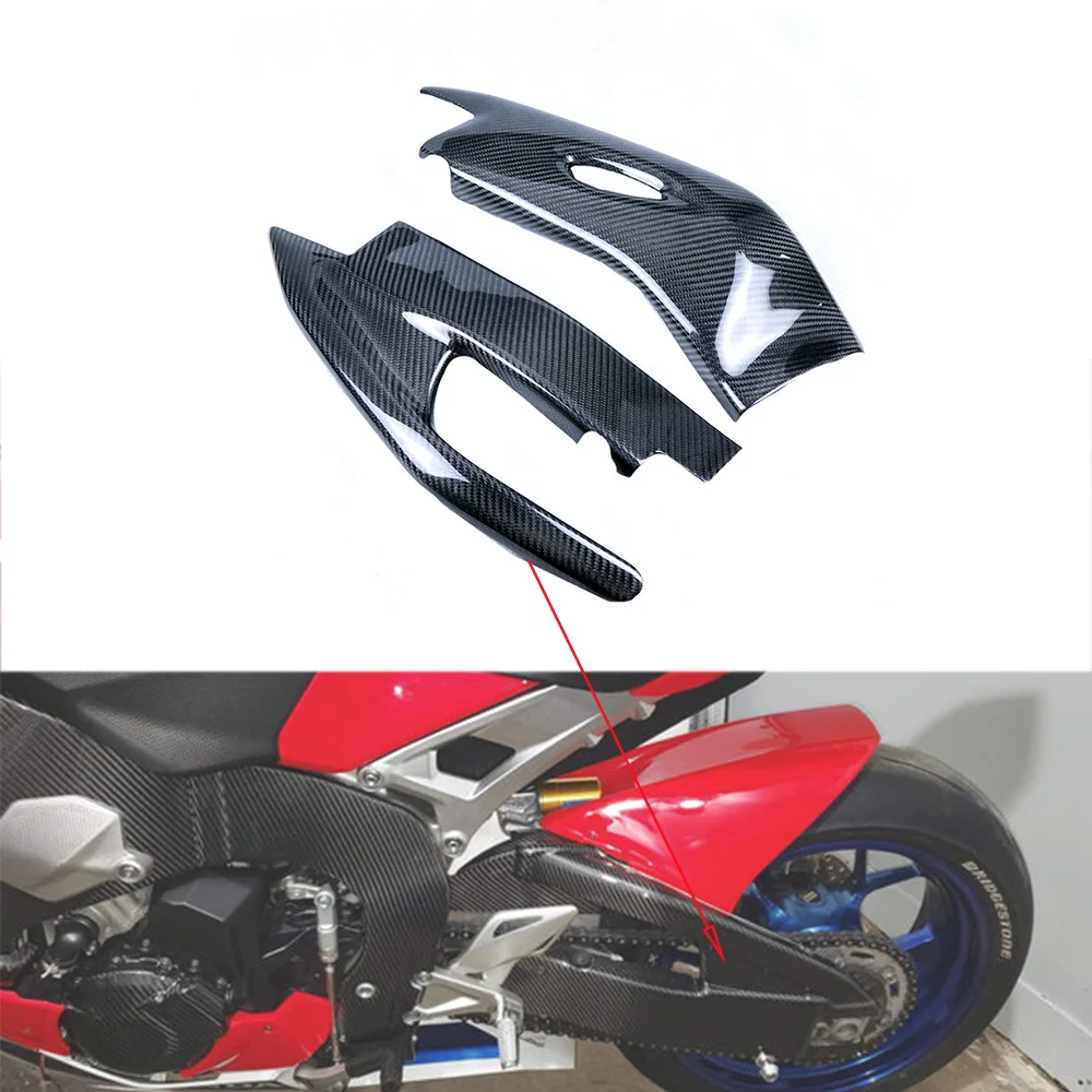 For Honda CBR1000RR 2017 2018 2019 2020 2021 2022+ 3K Dry Carbon Fiber Motorcycle Swingarm Cover Swing Arm Fairings Accessories