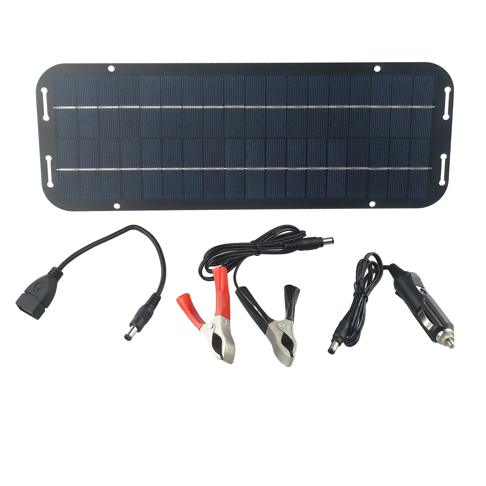 12V 60W Solar Panels Charger Car Motorcycle Kick Scooter Portable Solar Panel Car Charger Battery Efficient Maintenance