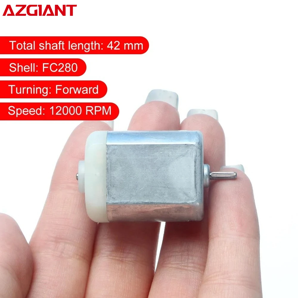 

FC280 DC Motor 12000 RPM 42mm DIY Repair Engine For Car Replacement Power OEM Accesseries Forward Rotation Toy High Quality