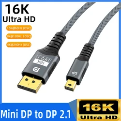 Mini DP to DisplayPort 8K Cable DP1.4 Bi-Directional Conversion Transmission Cable 16K@60Hz 4K@144Hz for MacBook Air Projector