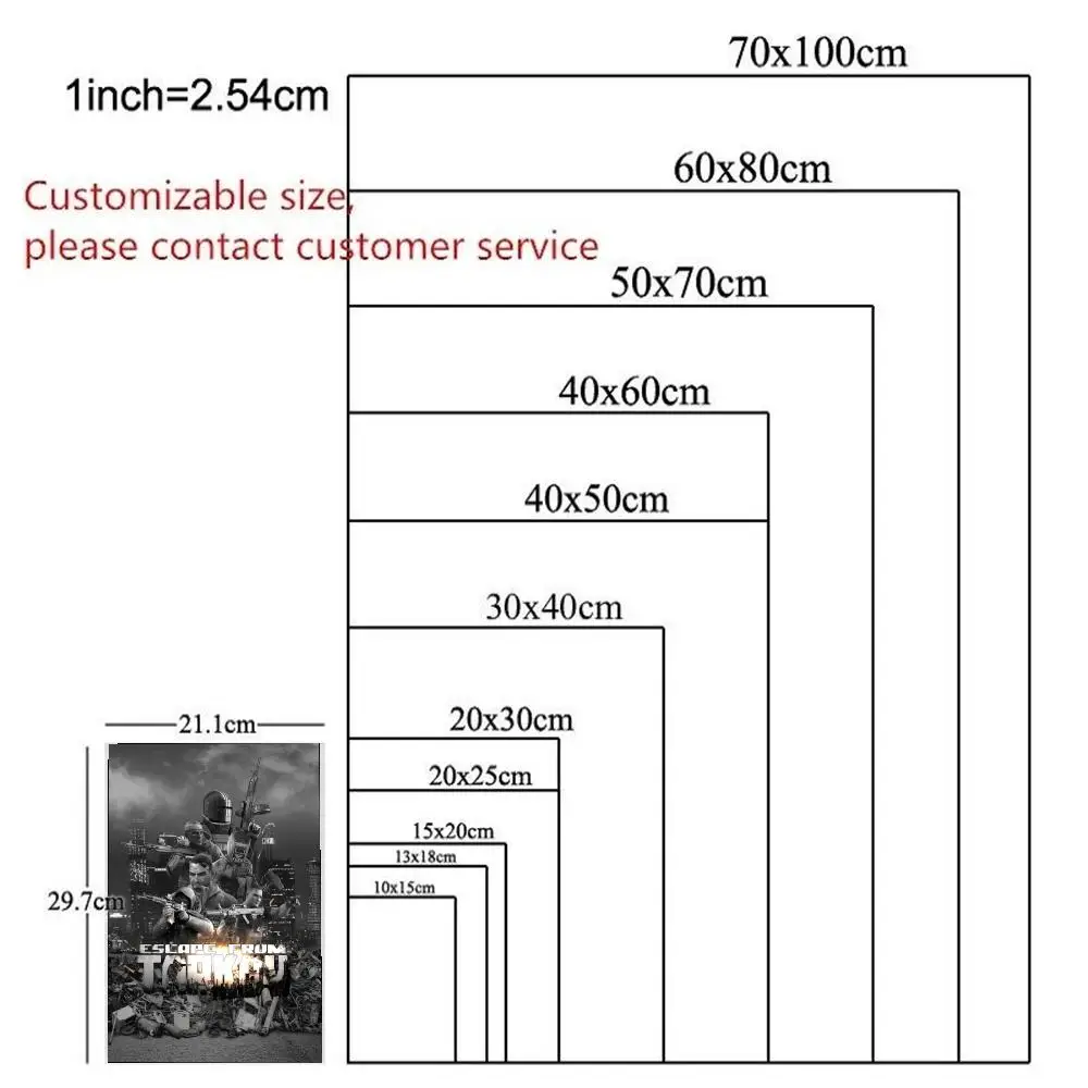 لعبة الهروب من T-TarkovS ملصق HD الفن لزجة جدار مقاوم للماء المنزل أنيمي فيلم المغني غرفة المعيشة غرفة نوم بار الجمالية #4