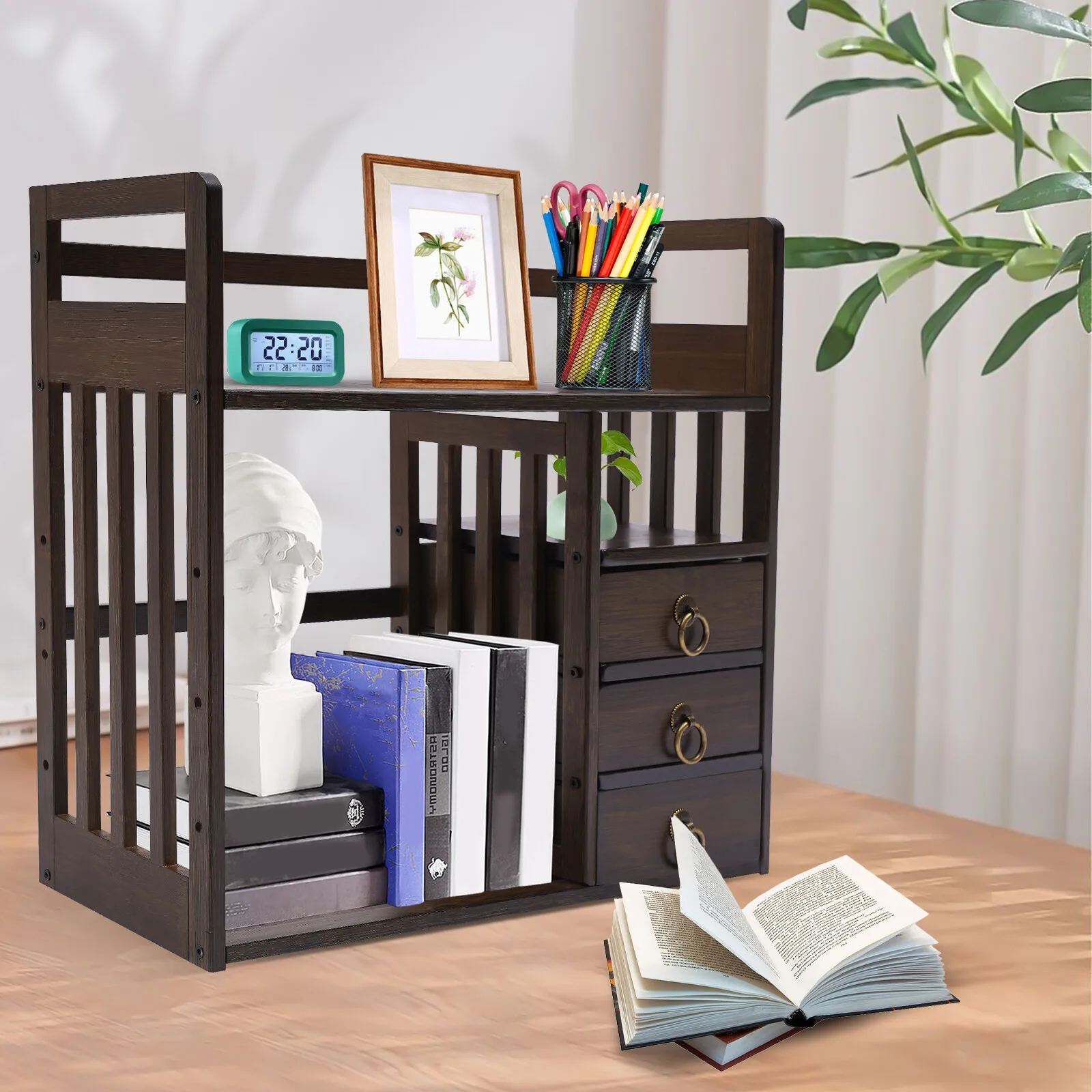 

3-Tier Drawer Shelf, Large Capacity, Easy To Assemble, Multi-Use, For Home, Classroom, Organize Files, Cosmetics