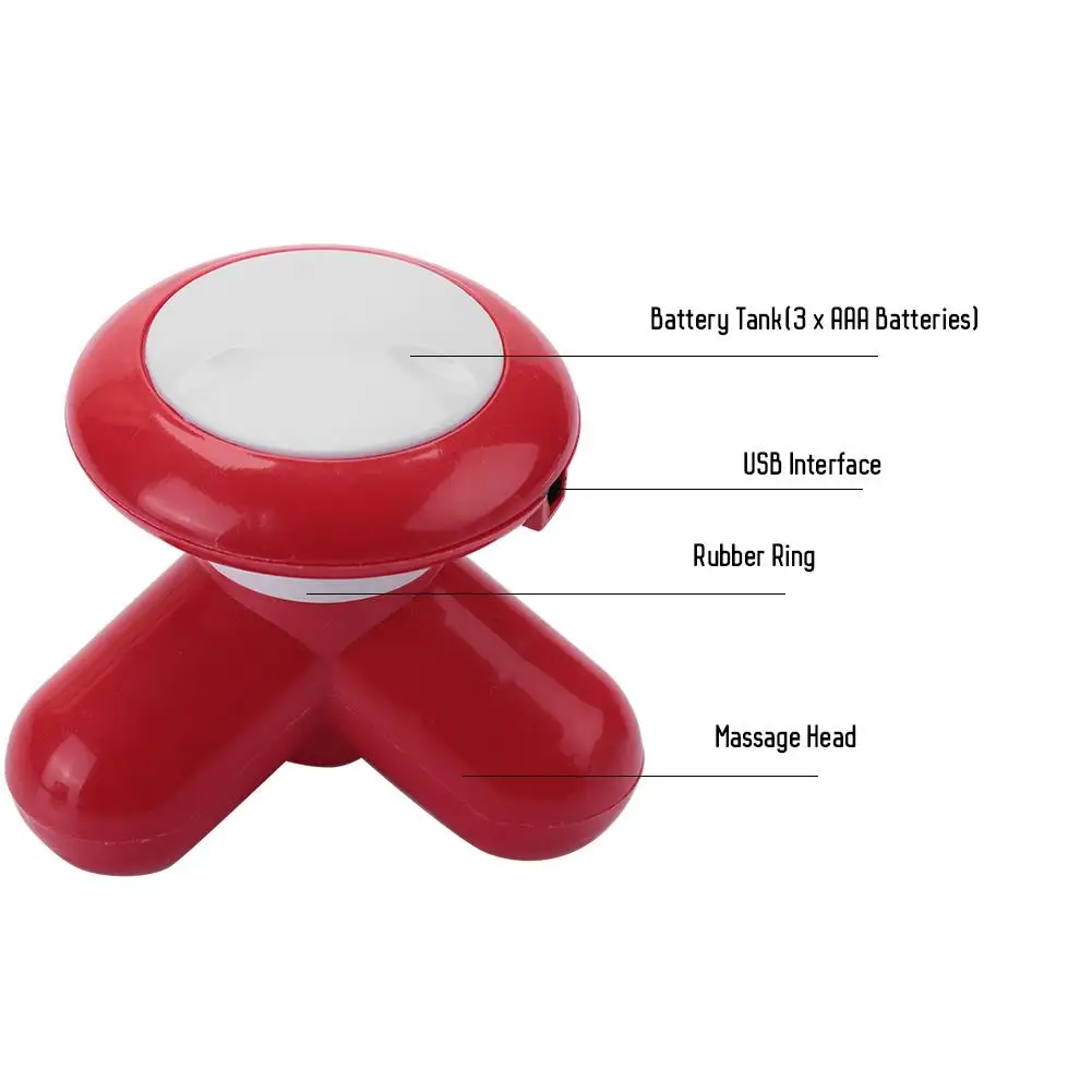 Portable Mini Electric Wave Vibrating Massager - USB Rechargeable Full Body Neck, Waist, Back, Shoulder & Leg Relief Tool