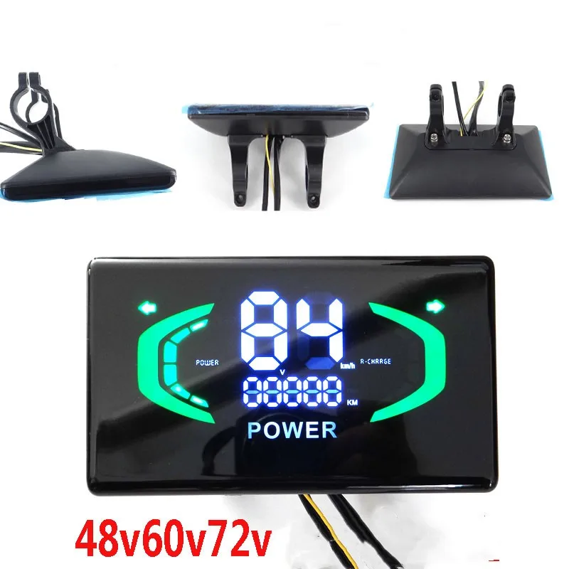 48V 60V 72V High Brightness Electric Bicycle Instrument Panel For  Lead-acid Battery E Bike LED Display Electric Bike Accessorie