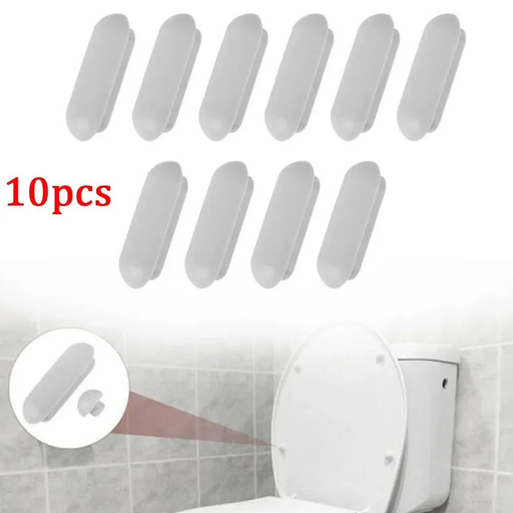 Buffers Toilet Seat Bumpers 10Pcs Sturdy Top Cover White Accessories Cushion Pack Pads Replacement Home Practical