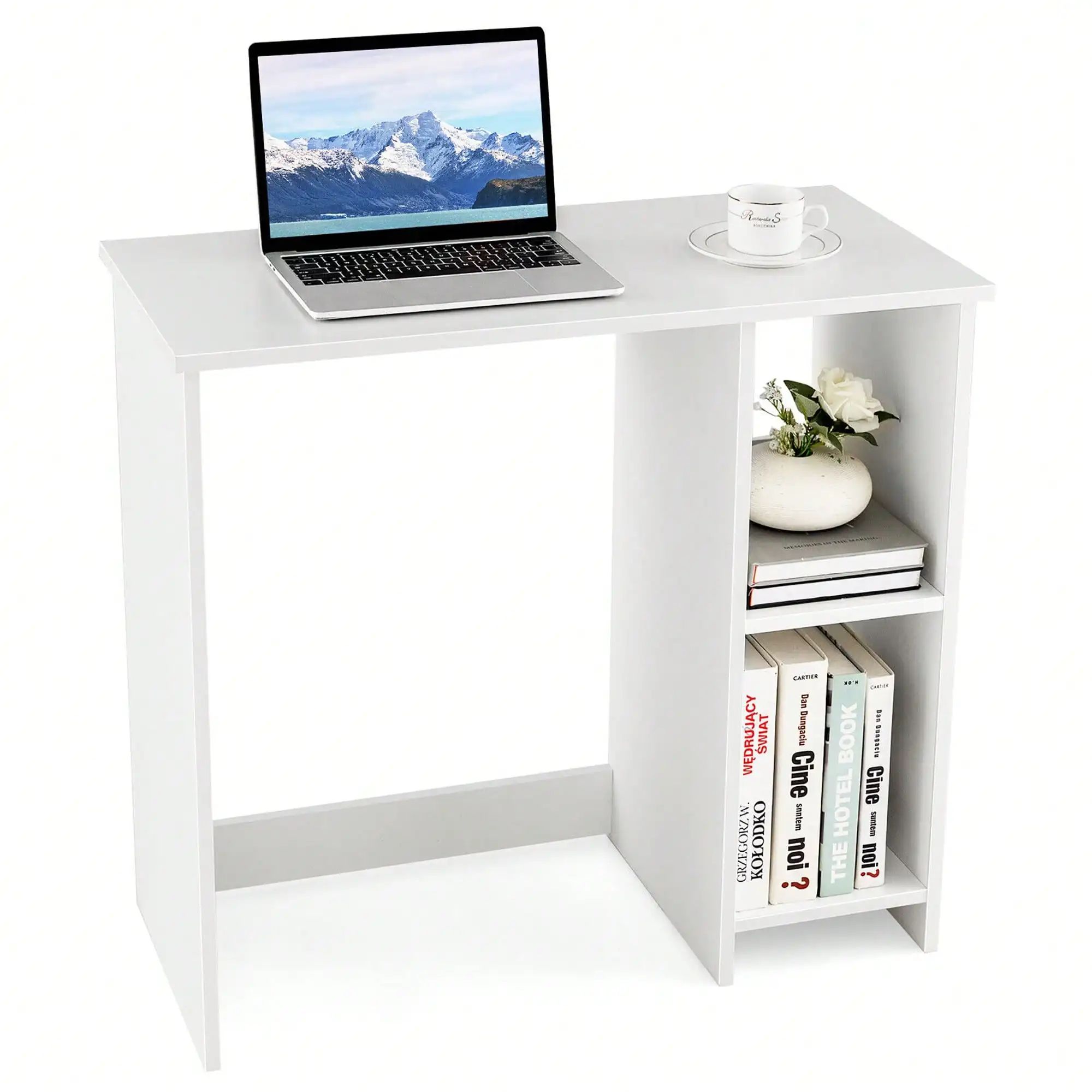 

31.5'' Small Computer Desk Home Office Study Writing Desk With 2 Compartments