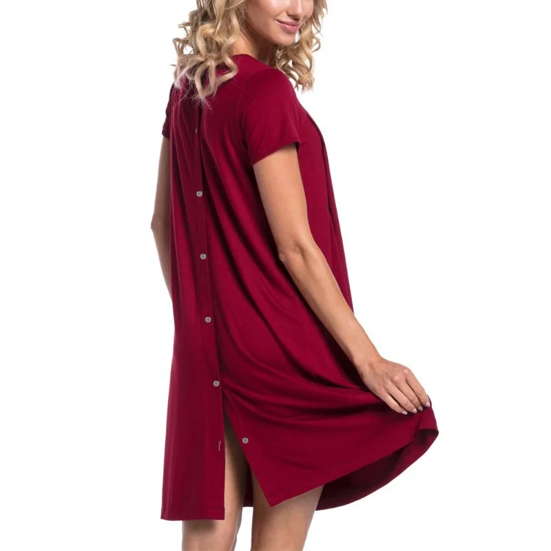 

Платье для кормящих мам после родов с потайным отверстием для кормления, короткий рукав