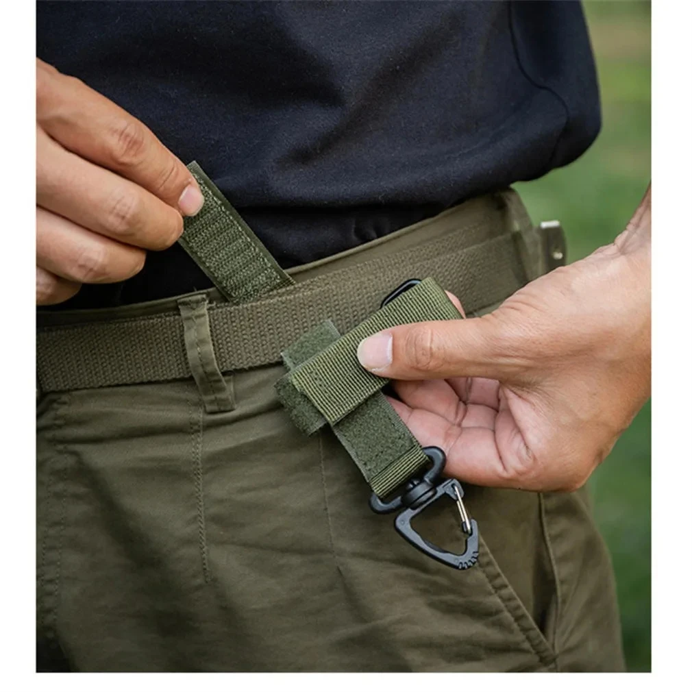 1/2 pezzi nuovi guanti tattici multiuso fibbia gancio ventilatore corda militare arrampicata stoccaggio esterno regolare campeggio appeso