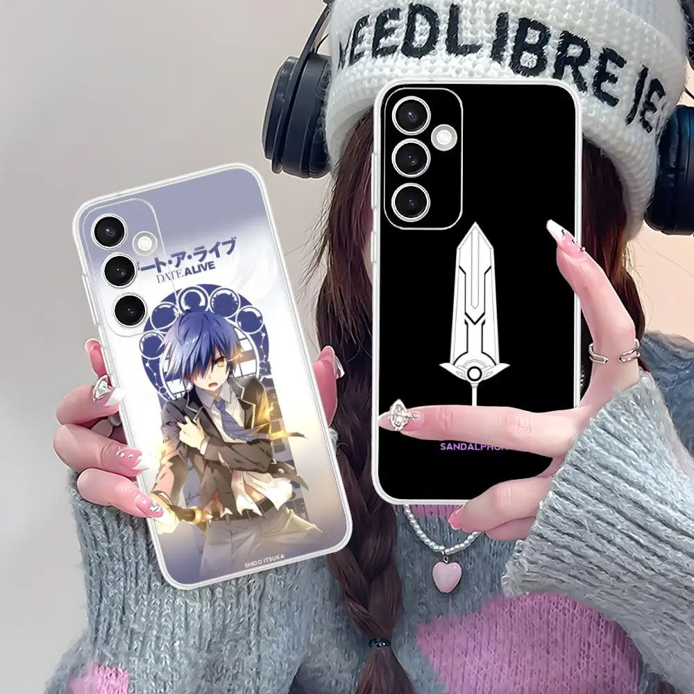 Date a Live Itsuka Shido Phone Case for Samsung Galaxy S25 S24 S23 S22 S21Plus FE Ultra Soft TPU Clear Shockproof Cover