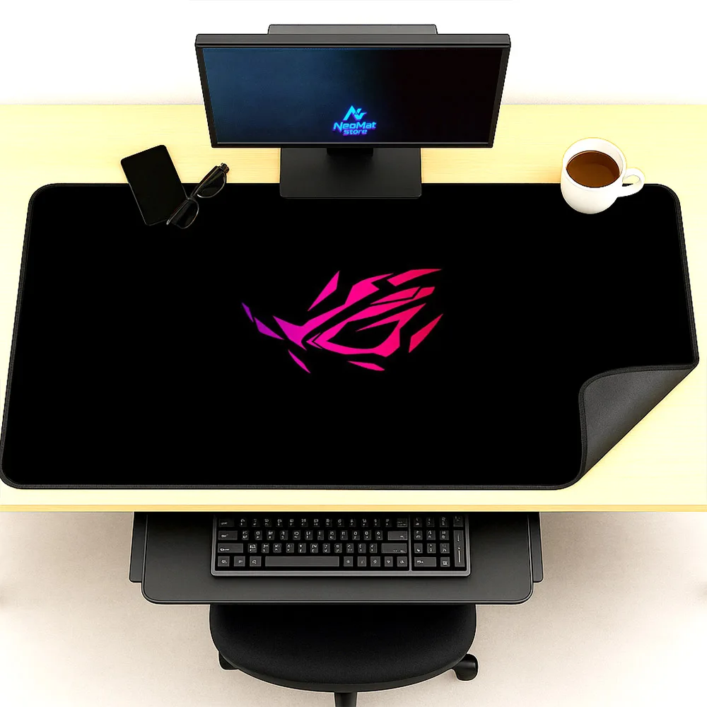Asus Rog Mouse Mat Xxl Non-slip Large Desk Mat Gaming Desk Accessories Black Keyboard Mat 60x120 Mousepads Pc Carpet 1000x600