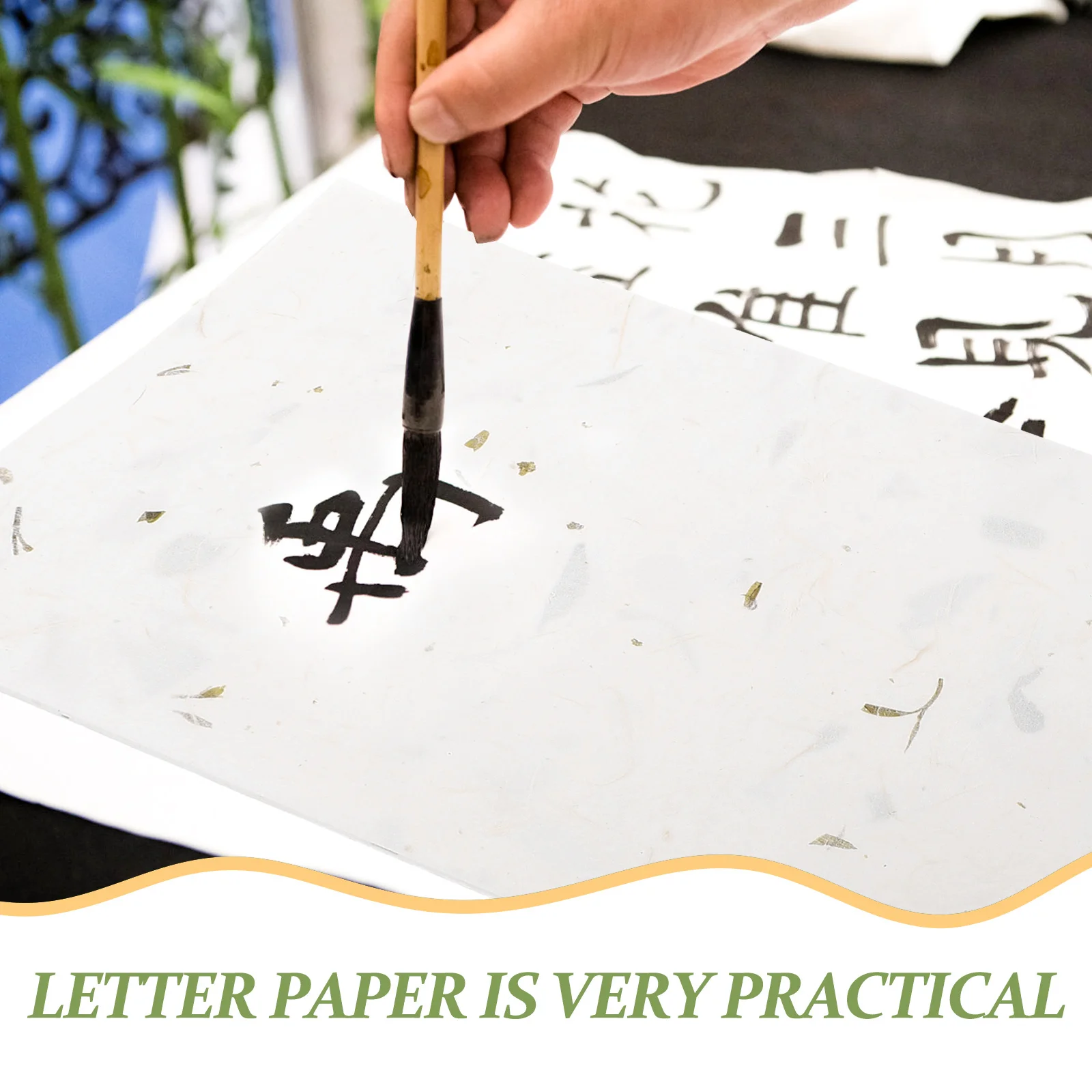 

10 Sets Calligraphy Painting Ink Paper, Vintage Style Letter Writing Paper, Blank Stationery For Notes Invitation Greeting