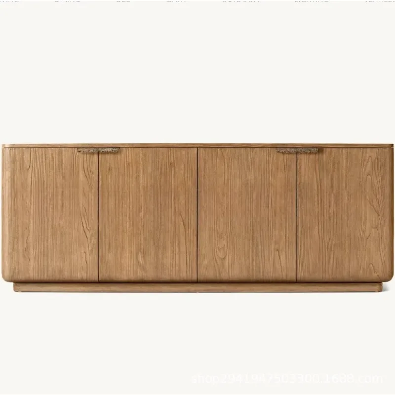 American rural retro solid wood dining side cabinet entry porch cabinet household locker storage cabinet