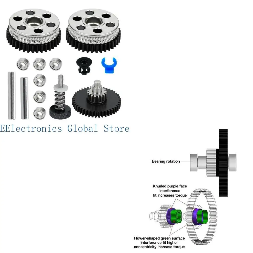 

Металлический экструдер 462B для экструдера Hgx Lite 2.0, редуктор из закаленной стали, двойная шестерня
