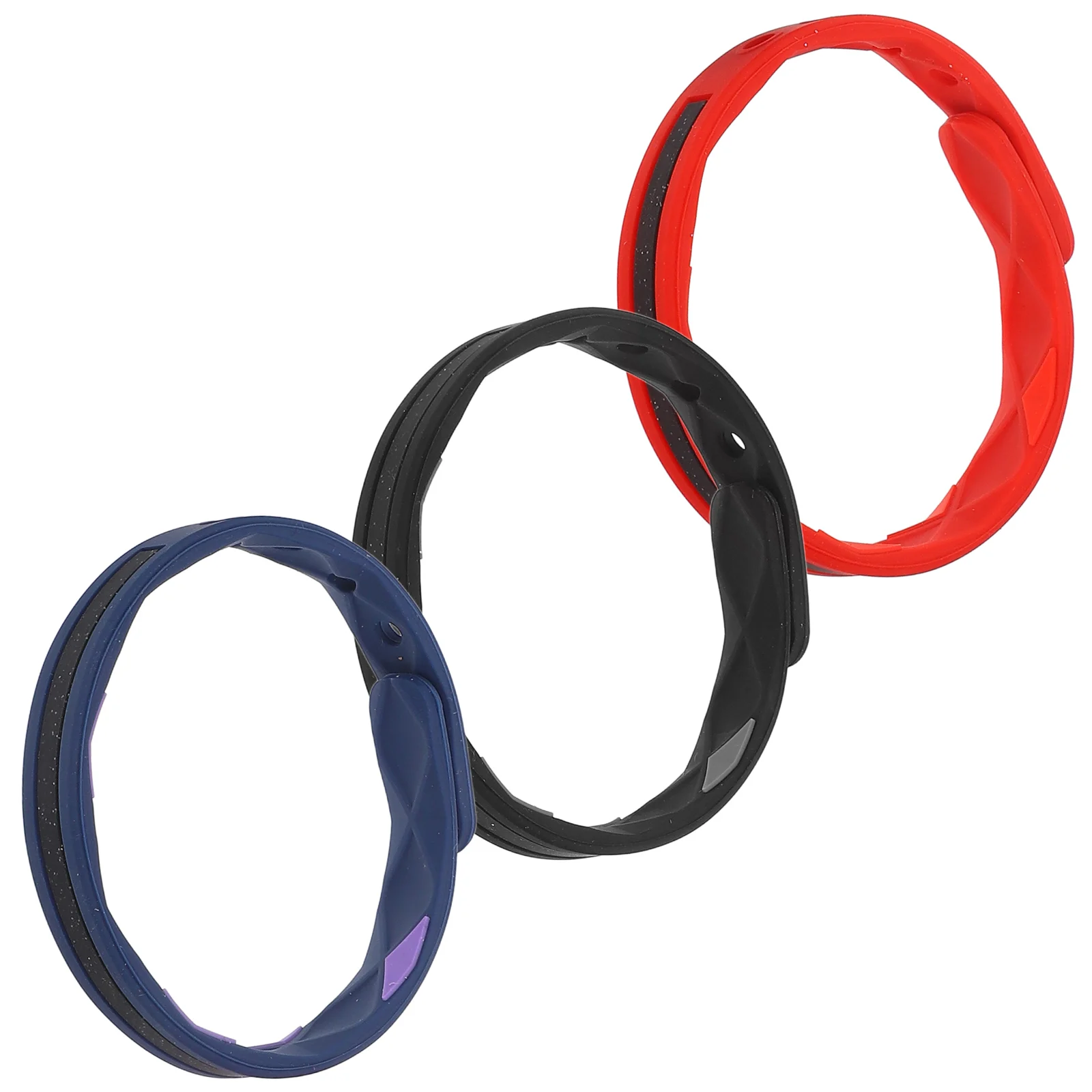

3pcs Anti-static Silicone Bracelet Wristband for Sports Exercise Fitness Unisex Daily Use Straps Balance