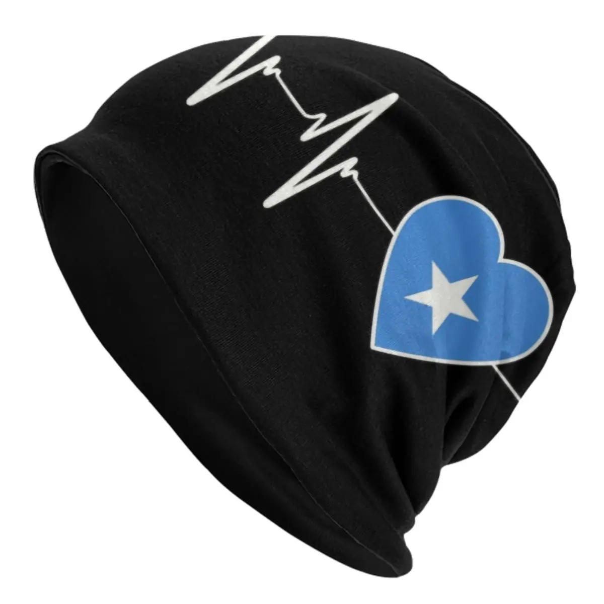 Somali Flag Heartbeat Bonnet Hats Fashion Knitted Hat For Men Women Warm Winter Somalia Heart Patriotic Skullies Beanies Caps