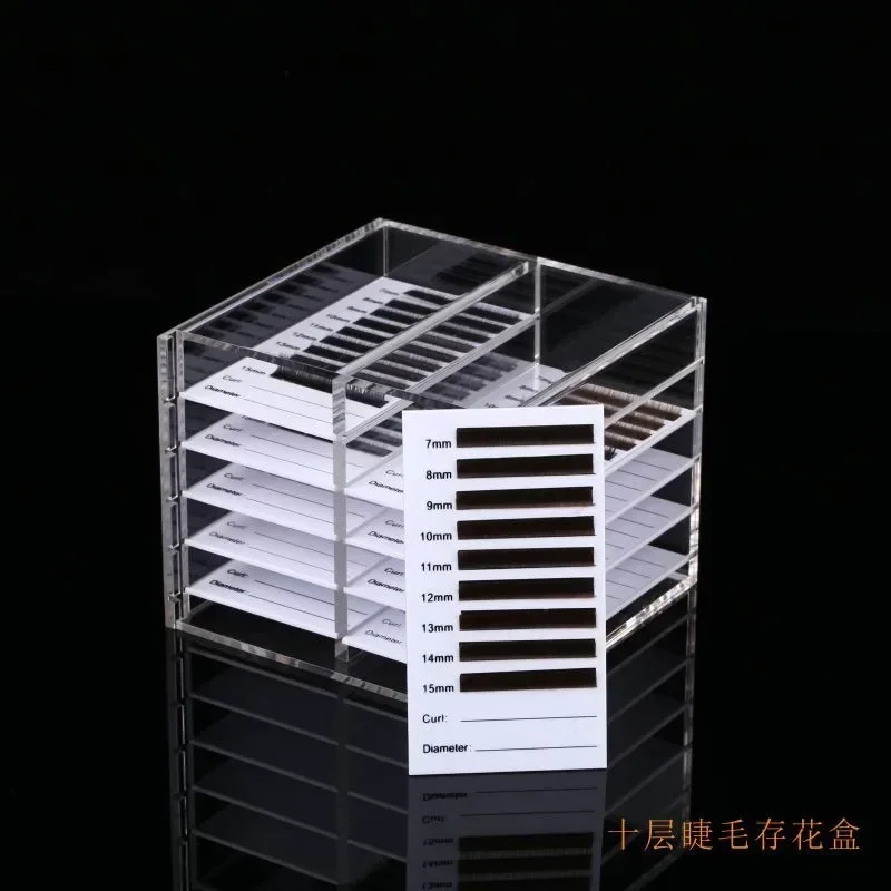 5 Layers Eyelash Extensions Storage Box Acrylic Pallet Mink Lash Organizer Holder Display Stand Grafting Makeup Tools Supplies