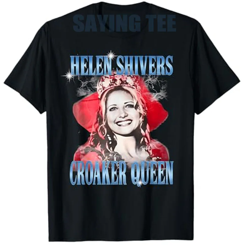

Helen Shivers Croaker Queen Vintage T-Shirt Women's Fashion Retro Style Graphic Outfit Short Sleeve Blouses Novelty Y2k Tee Top