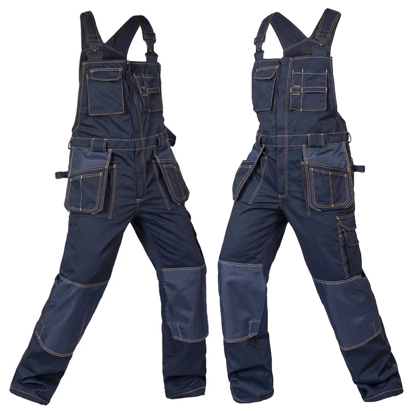 Work Bib Overalls Men Male Protective Coverall Repairman Strap Jumpsuits Trousers Working Uniforms Coveralls Fast Shipping