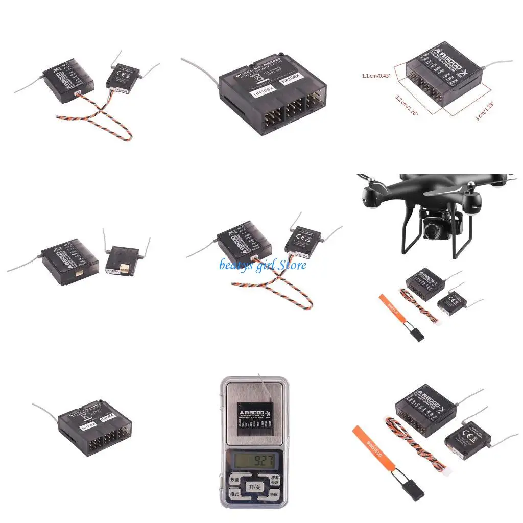 

C7AB AR8000 8-Channel Receiver Reliable and Stable Transmission 2.4GHz 8CH Receiving Adapter Support