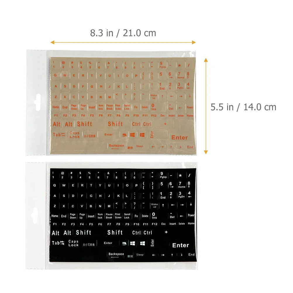 

English Keyboard Stickers Transparent Pvc Universal For Laptop Desktop Notebook Computer Keys Cover Keyboard Stickers