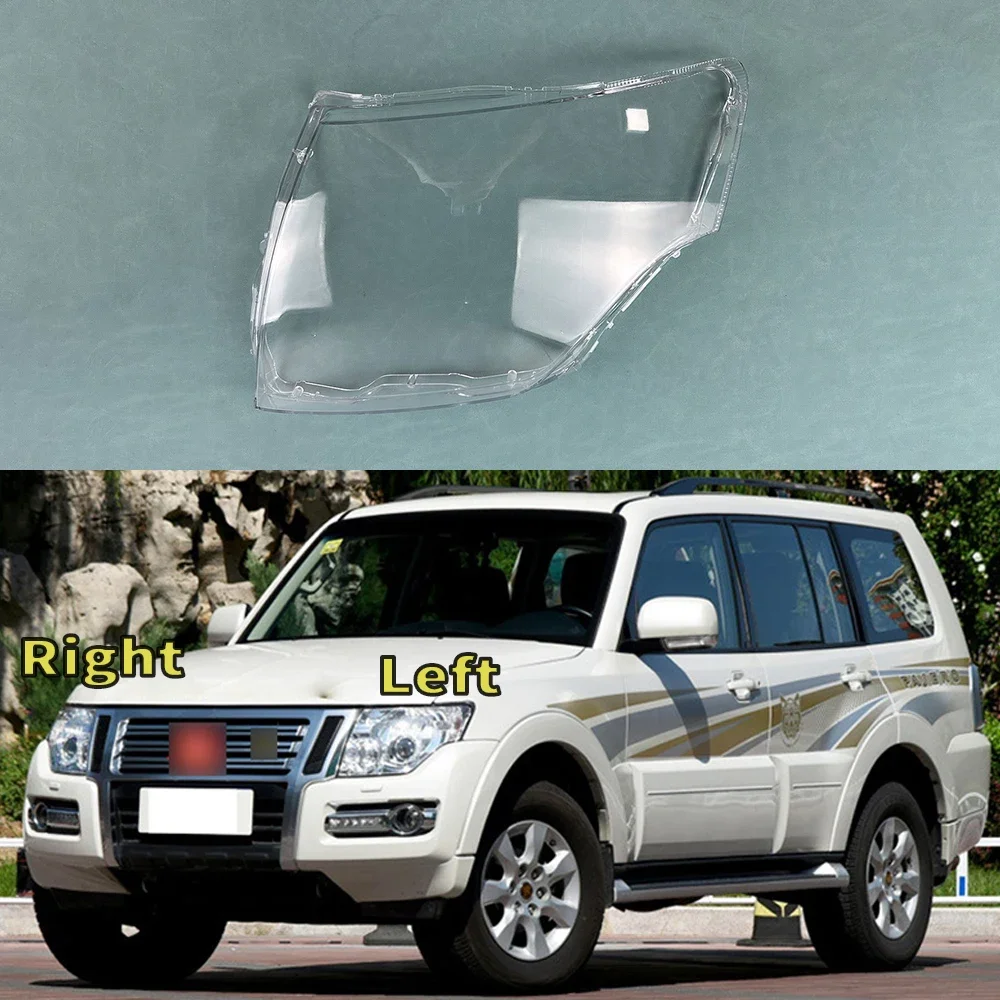 

For Mitsubishi Pajero V93 V97 V98 2007~2020 Car Accessories Headlight Lamp Shade Headlamp Lampshade Cover Lens Plexiglass