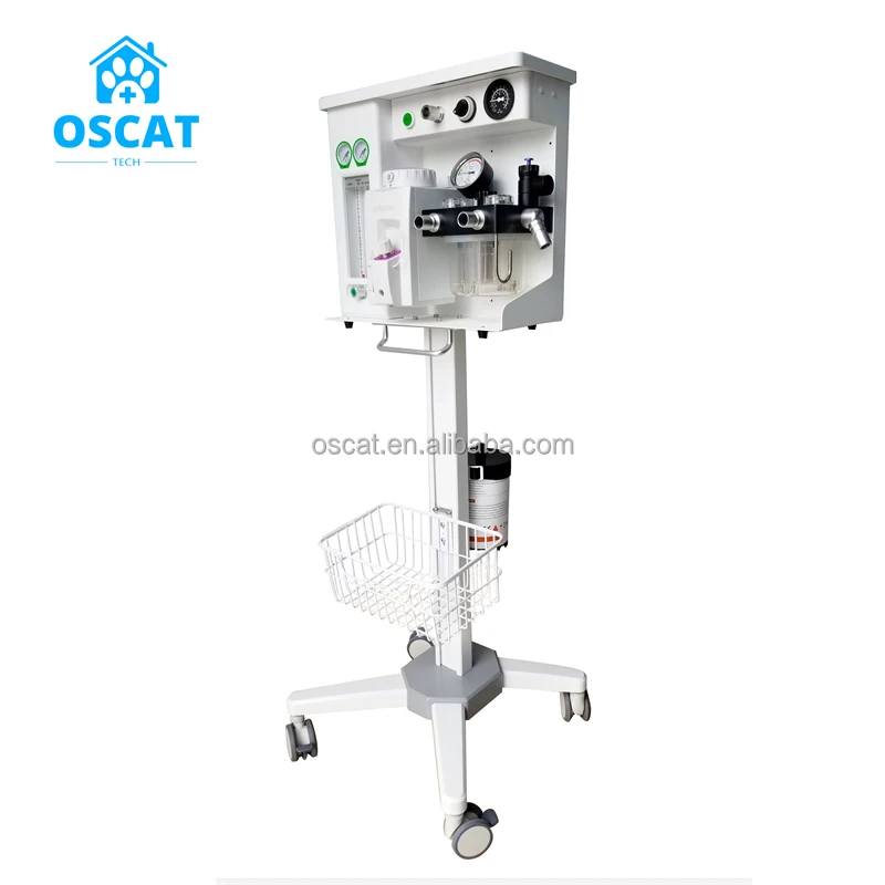 OSCAT EX-7100C Veterinary Anesthesia Machine Professional Eco-Friendly Stainless Steel with Failure Alarm and Rebreathing System