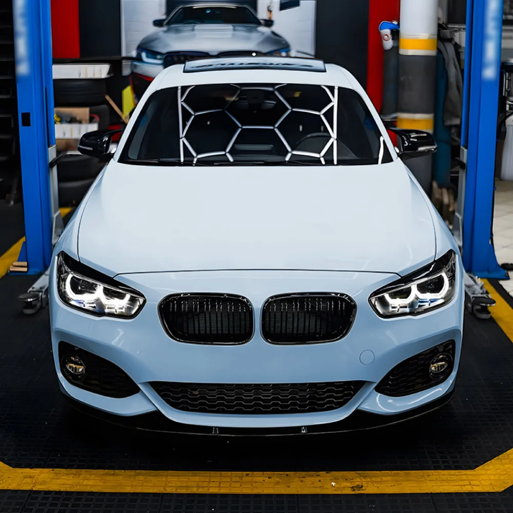 Untuk BMW Seri 1 F20 F21 LCI 2015-2019 Grille Depan Single Dual Slat Vertikal Stripe Mesh Modifikasi Eksterior Upgrade