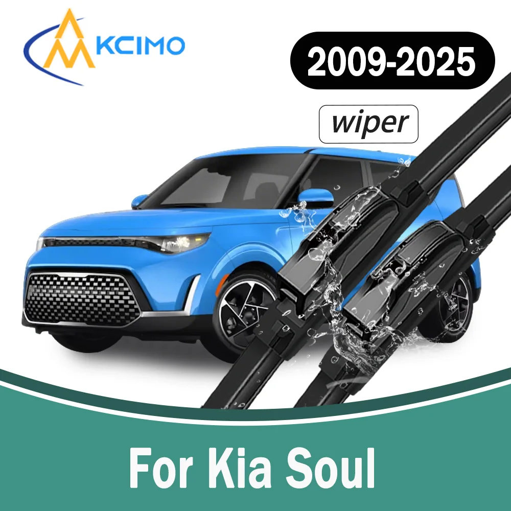 

All-Weather Front Windscreen Wiper Blades For Kia Soul 2009-2025 High Quality Long Lifespan Car Windshield Replacement Part 2Pcs