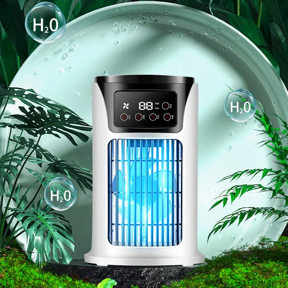 Fan 6H Timer Desktop Fan 6 Speeds Water Cooling Fan 300ML Water Tank for Home Office