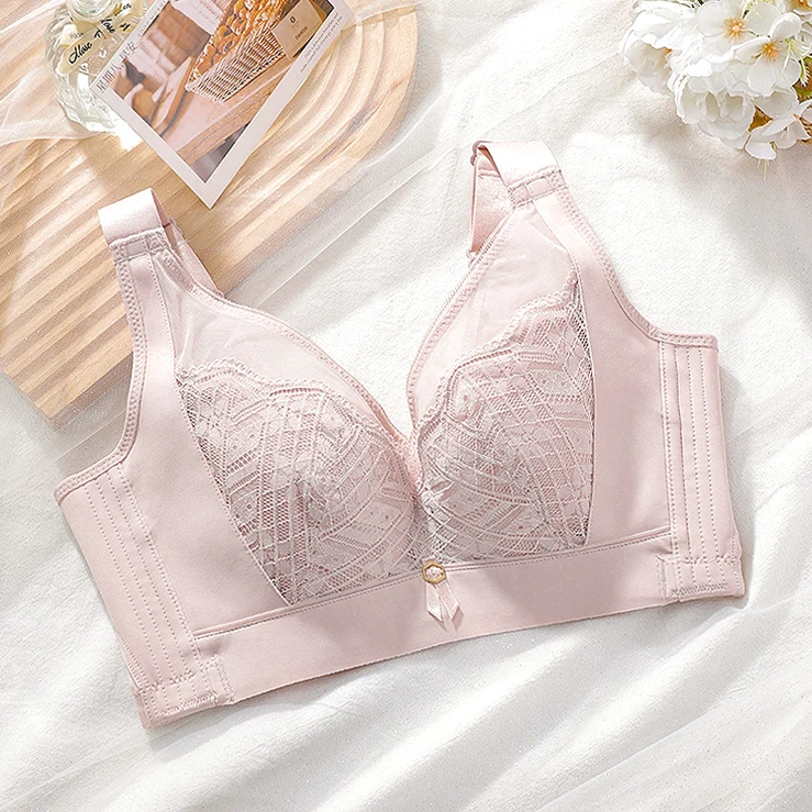 調節可能なフルカップブラジャー女性用夏用薄型スタイル大きな胸が小さく見える胸寄せ上げ効果サイド効果軽減垂れ防止u字型カップ
