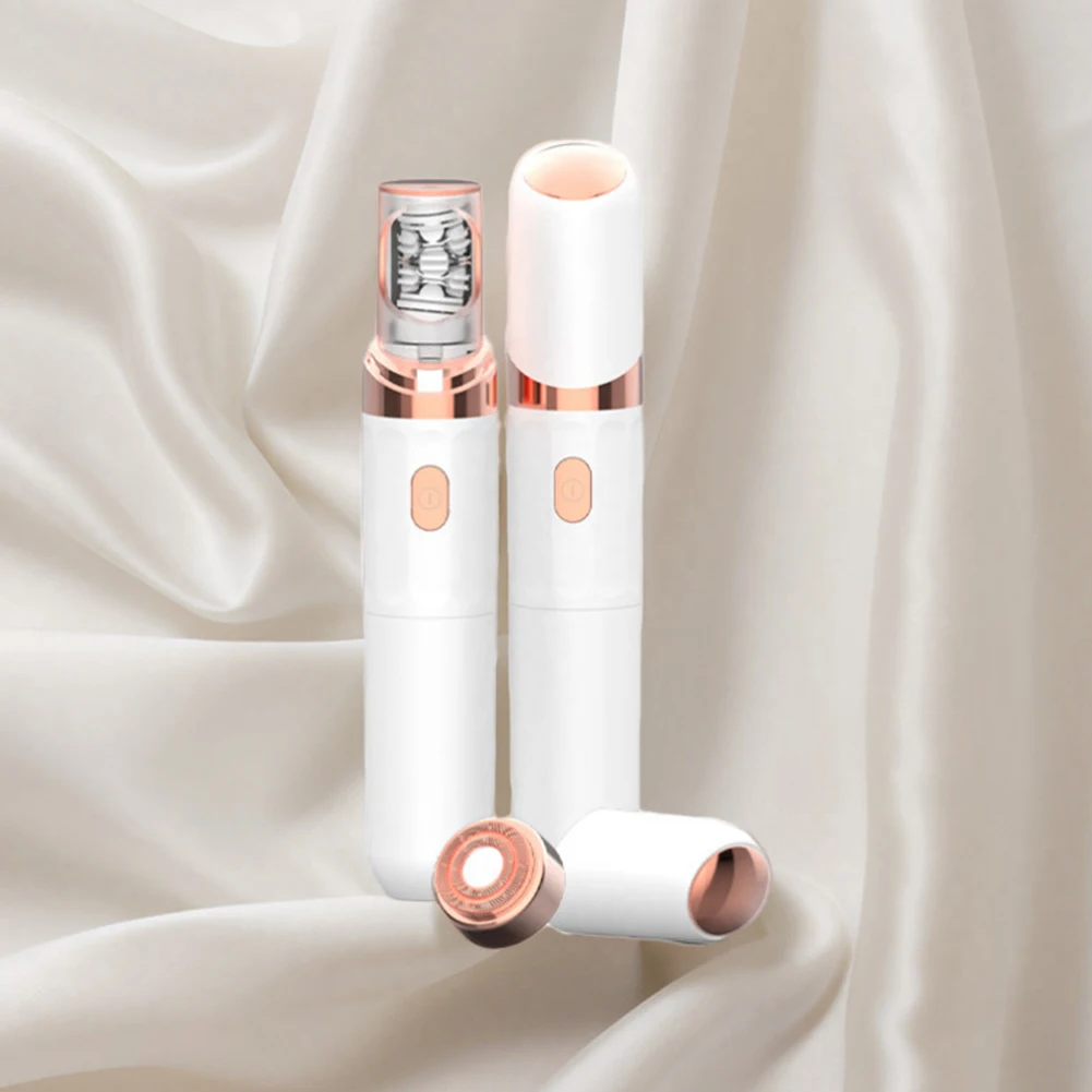 ماكينة إزالة شعر الوجه الكهربائية الصغيرة للنساء قابلة لإعادة الشحن، ماكينة إزالة شعر الوجه غير المؤلمة، حجم محمول للسفر للوجه والإبط والذراع والساق الخلفية #4