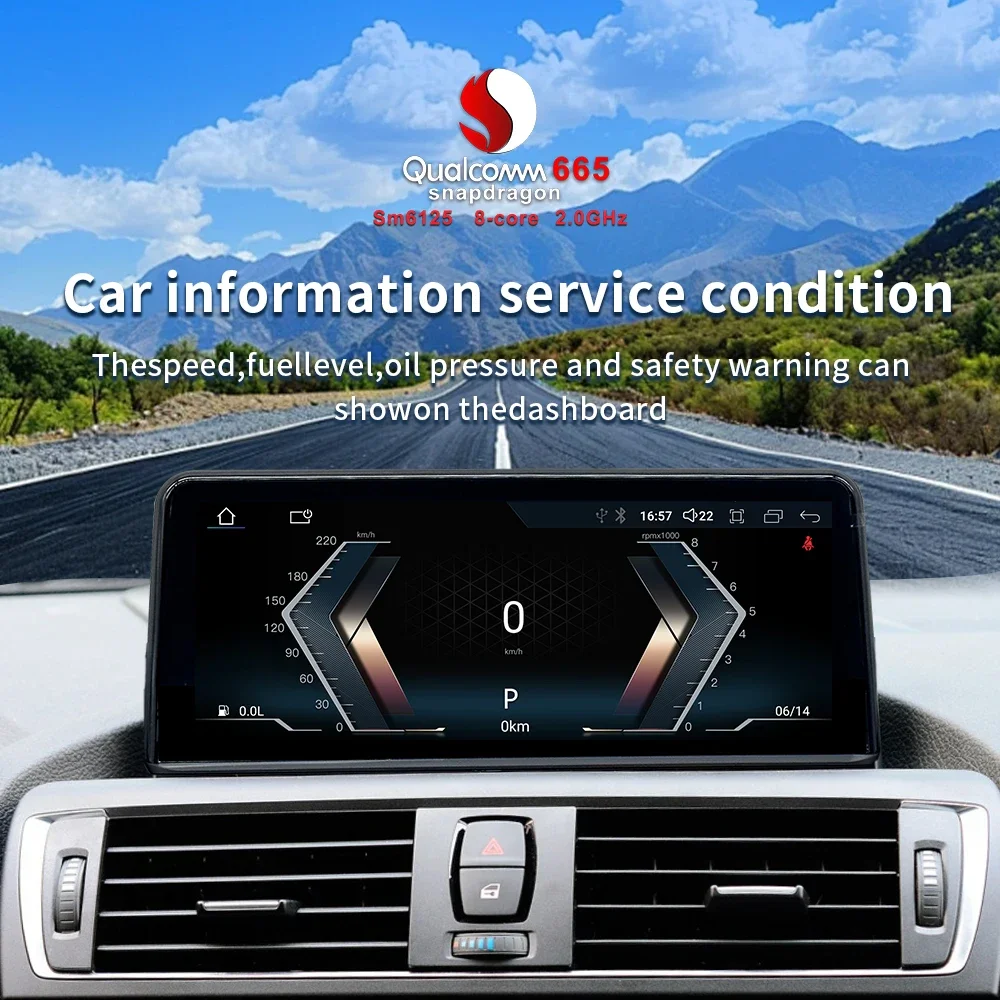 New Android 14 Wireless Carplay Screen For 1 Series F20 F21 Car Radio 2012-2016 NBT Multimedia Player GPS Stereo