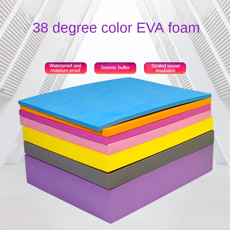 Colorful EVA Foam Board Buffering Shock Absorption Foam Sheet Handmade DIY Cosplay EVA Rubber Sound-absorbing Foam 38 Degrees